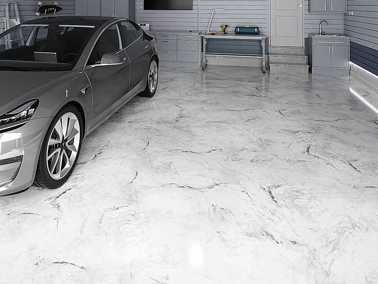 Luxury garage epoxy